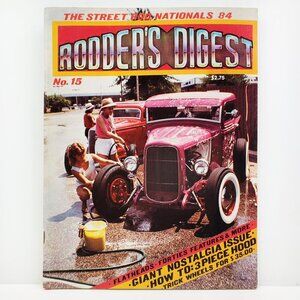 Rodder's Digest Magazine #15 Vintage 1984 Hot Rod Cars Flathead 80s Unread Spine